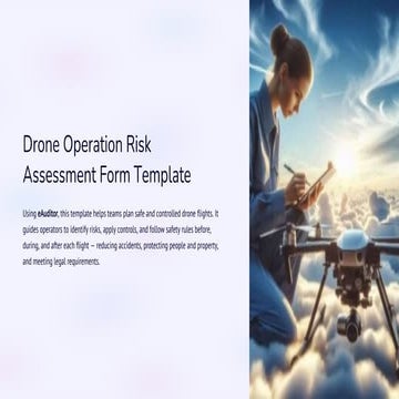 Drone Operation Risk Assessment Form Template with eAuditor Audits and ...