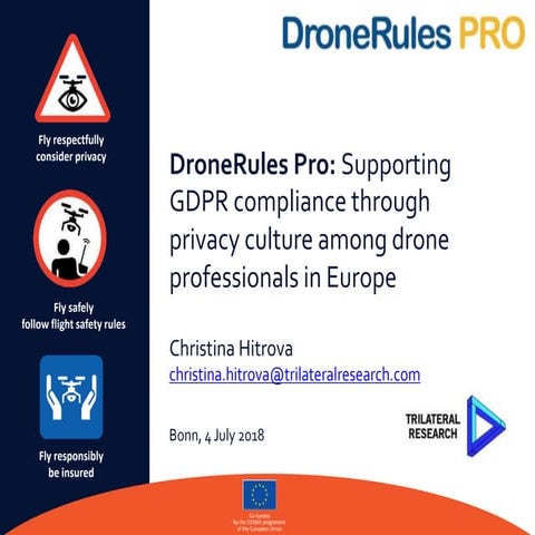 DroneRules Pro: Supporting GDPR compliance through privacy culture among dron...