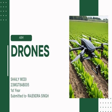 Agriculture drone technology | PPTX