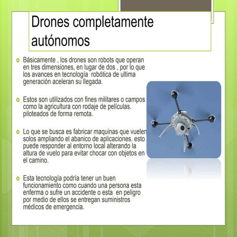 Drones completamente autónomos