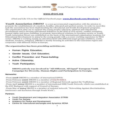 Droni youth association, georgia