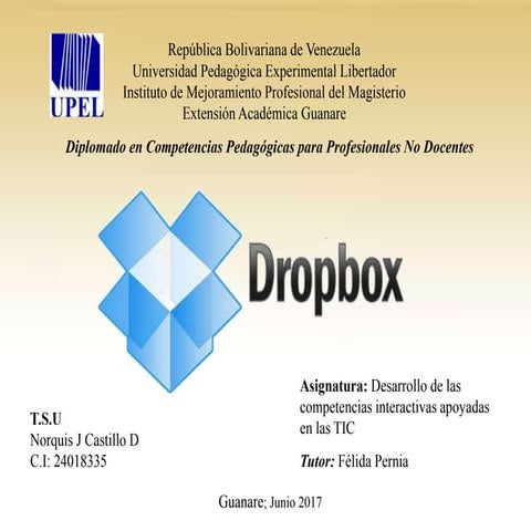 Aplicaciones de dropbox | DOCX