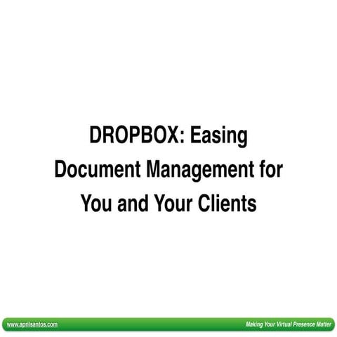 Dropbox   easing document management