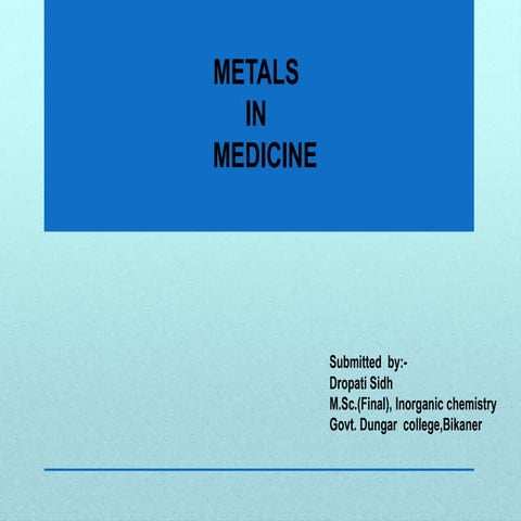 metals in medicine 
