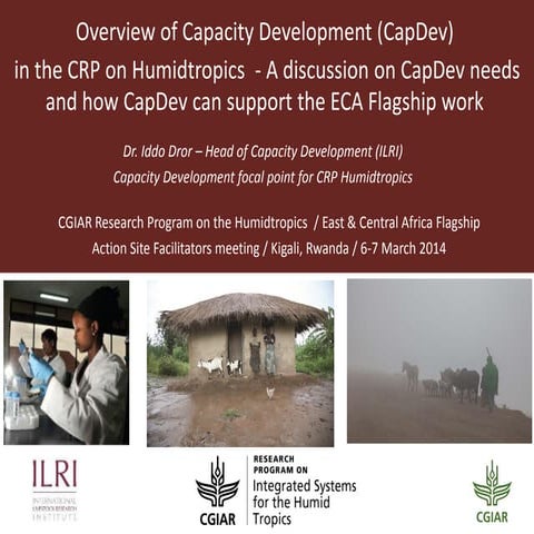 Overview of Capacity Development (CapDev) in the CRP on Humidtropics—A discus...