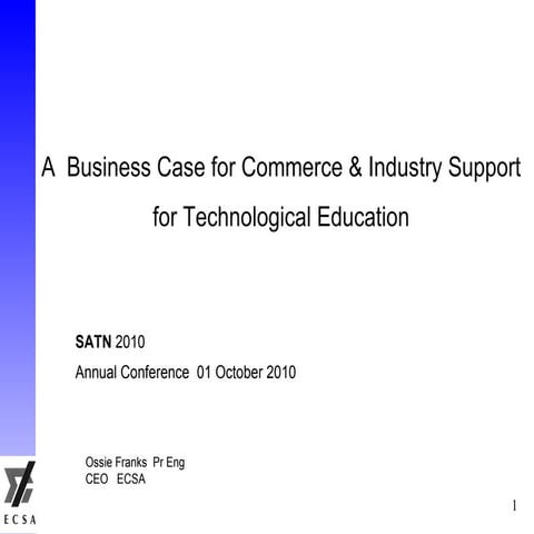 SATN Conference 2010 - Dr Oswald Franks