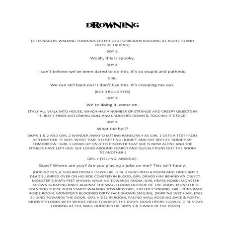 Drowning script