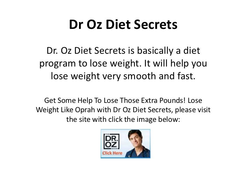  Dr Oz Diet Secrets
