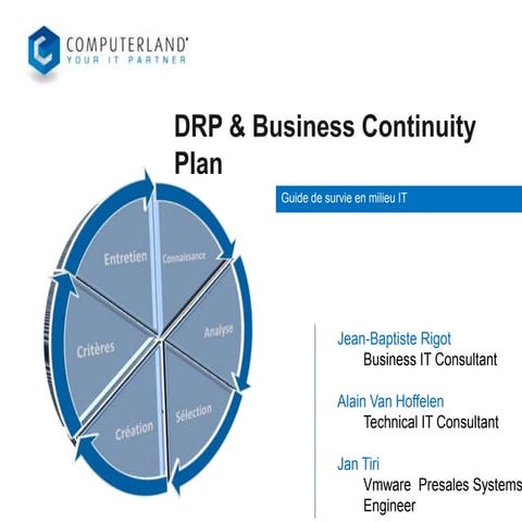 Disaster Recovery Plan (DRP) & Business Continuity Plan 2012 - Computerland