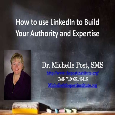 Dr post linkedin to build expertise