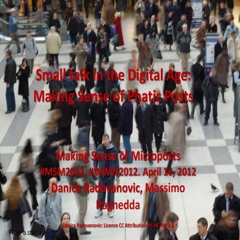 Small talk in the Digital Age: Making Sense of Phatic Posts 