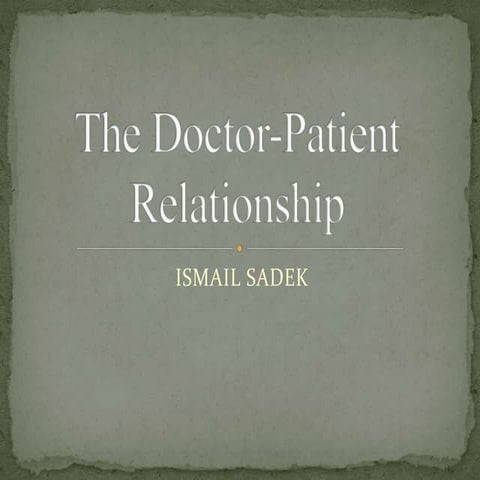 Doctor patient relationship