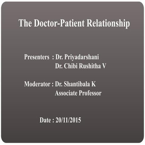 Doctor Patient Relationship