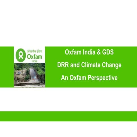 India - Climate change and disaster management - Oxfam