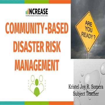 Community Based Disaster Risk Management (CBDRM) | PPT