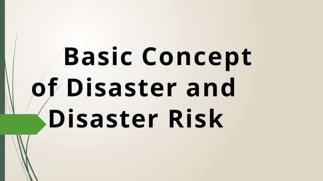 Drrr Mod1 Basic Concept Of Disaster And Disaster Risk 1 Pptx Drrr Mod1 Basic Concept Of Disaster And Disaster Risk 1 Pptx