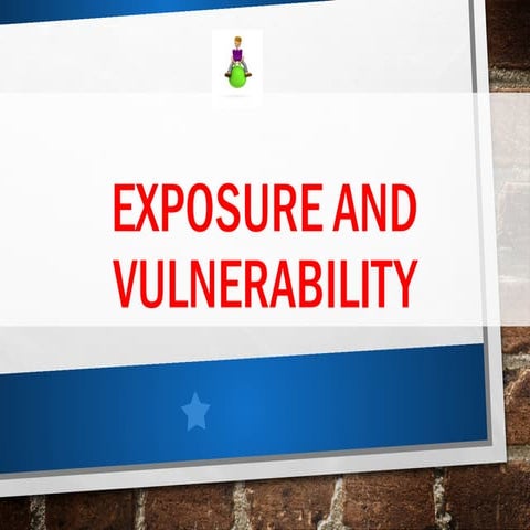 Exposure - Disaster Risk Reduction and Management