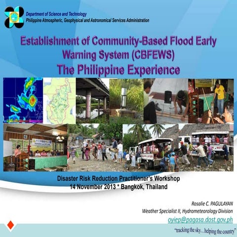 Session 4: Establishment of Community-Based Flood Early Warning System (CBFEWS)