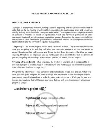 Drs 255 project management skills