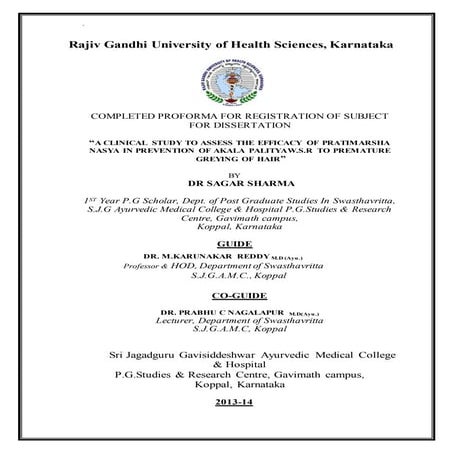 PREMATURE GREYING OF HAIRS