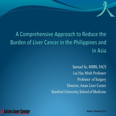 Dr samuel so hep b liver ca summit