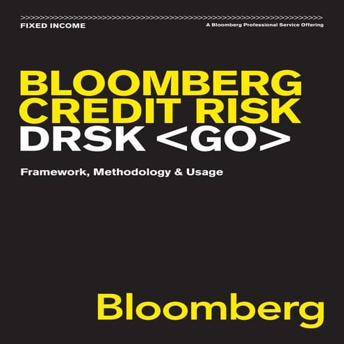 Drsk bloomberg deafult risk