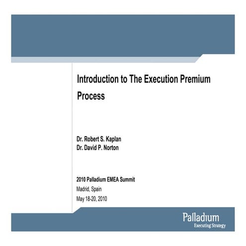 Kaplan & Norton, Introduction to XPP