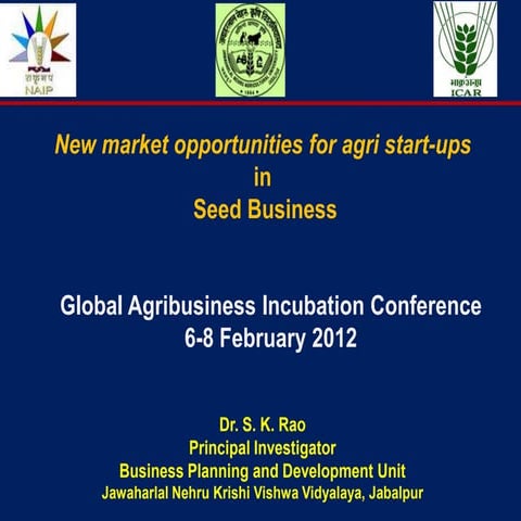 New market opportunities for agri startups in seed business
