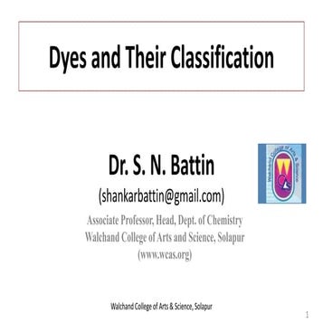 Dyes and their classification