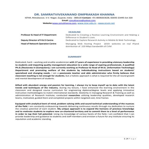 Professor & Head(IT)