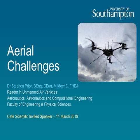 Dr Stephen Prior - Drones and other Unmanned Air Vehicles - Cafe Sci Isle of Wight - Mar 2019