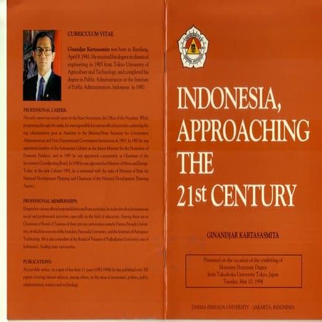 Indonesia Approaching the 21st FCentury