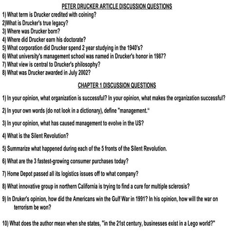 Drucker chapter 1 | PPT