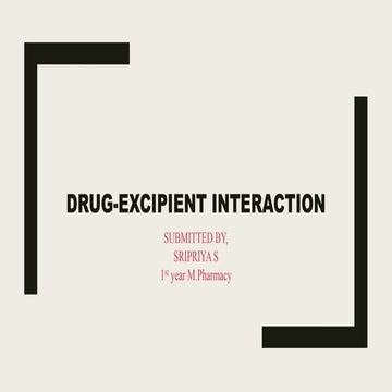 Drug excipient interaction