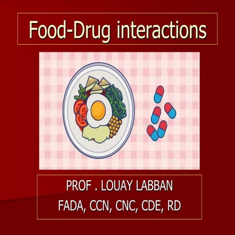 Drug nutrient interaction 