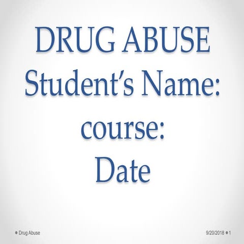 Drug abuse among young people.pptx. .. | PPTX