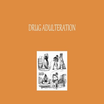 Drug adulteration
