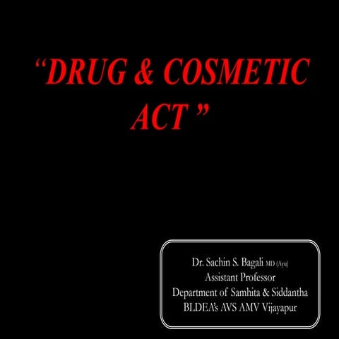 Drug and Cosmetic Act