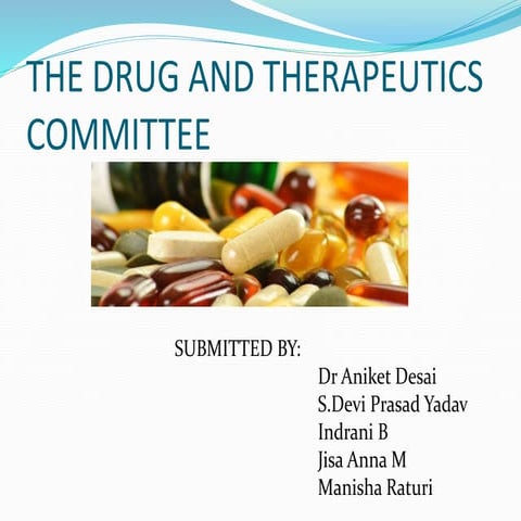 Drug and therapeutic committee 