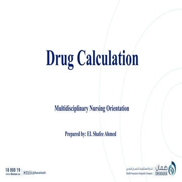 Drug Calculation Basic concepts - pptx | PPT
