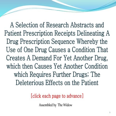 Prescription Drug Dependency Cascade-Research Abstracts | PPT