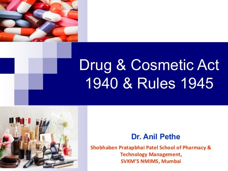 Drug and cosmetic act 1940