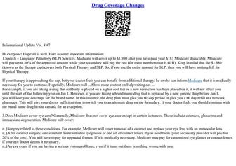 Drug Coverage Changes