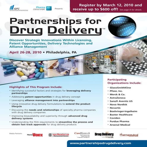 Partnerships for Drug Delivery