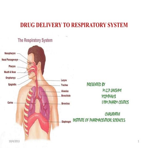 Drug delivery to respiratory system