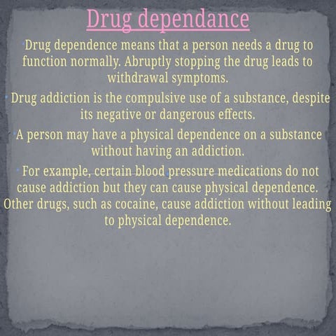 Substance of Abuse : Case studies and review. | PPTX