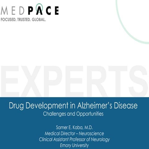 Drug development in Alzheimer's Disease | PPTX