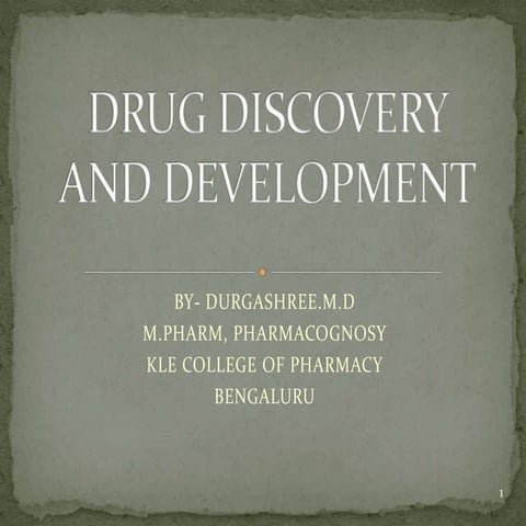 Drug discovery and Devlp- Durgashree Diwakar