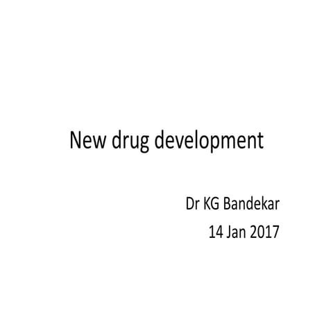 Drug discovery clinical evaluation of new drugs