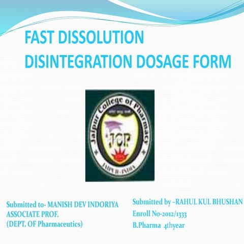 Drug dissolution ppt